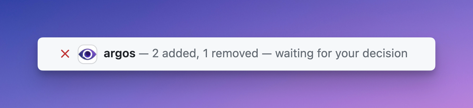 Added and removed screenshot from Argos in GitHub commit status